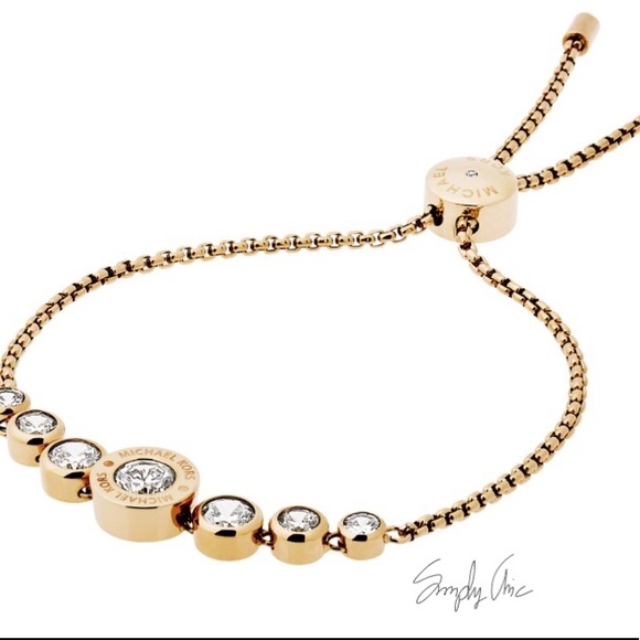 New authentic MK gold tone drawstring bracelet - Picture 2 of 6